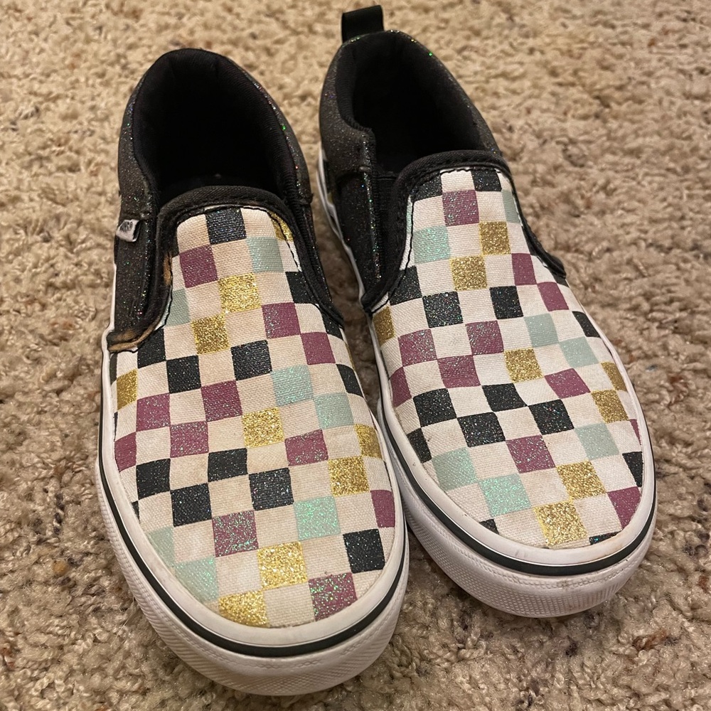 Vans Asher slip on glitter shoes